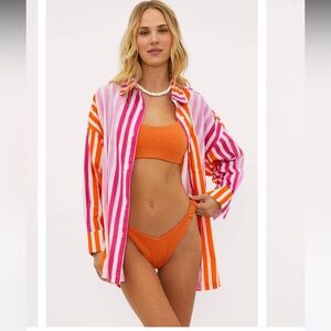 *NWT* Beach Riot Alexa Top- Sunset Stripes